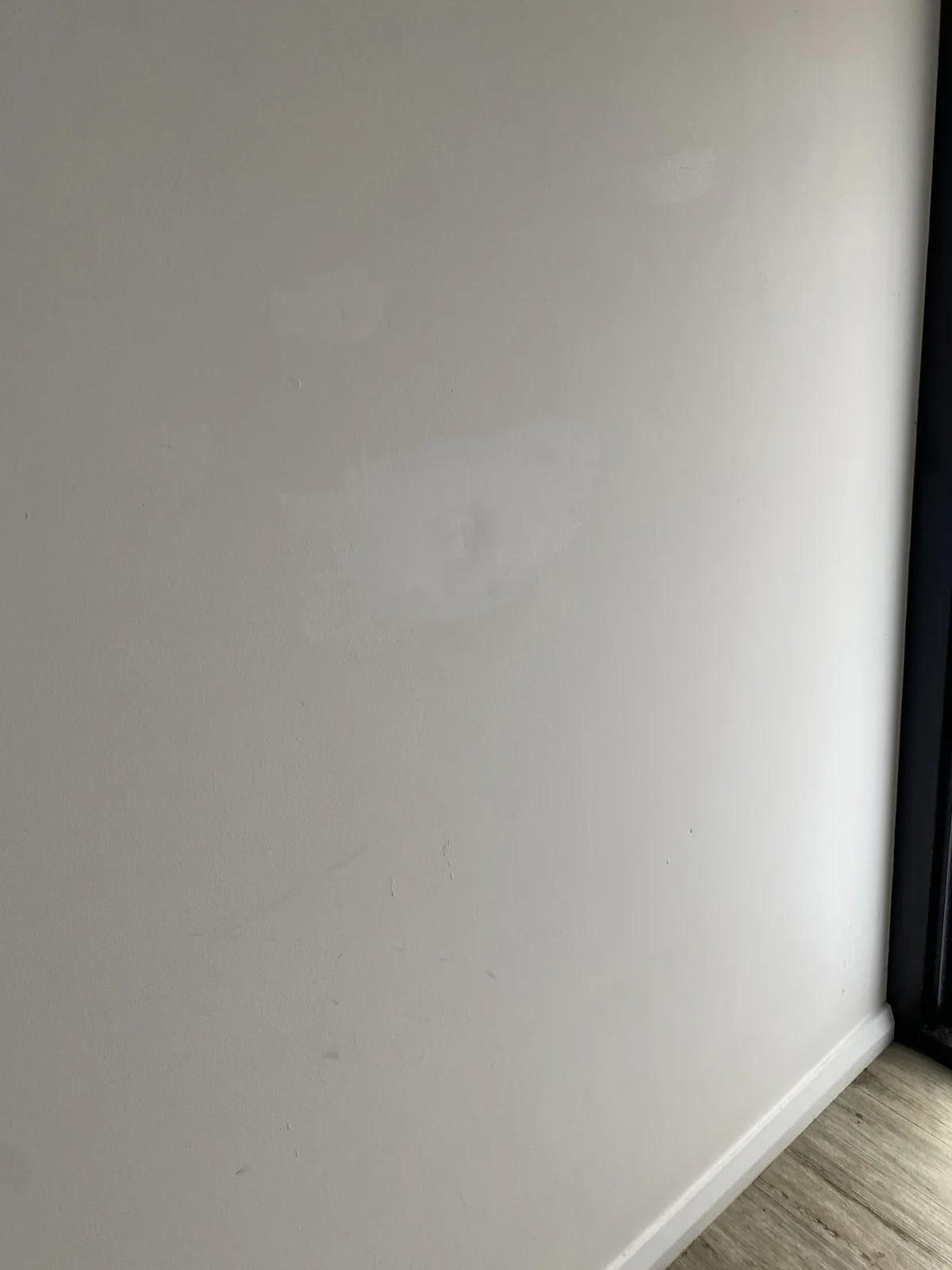 Crisp repainted wall