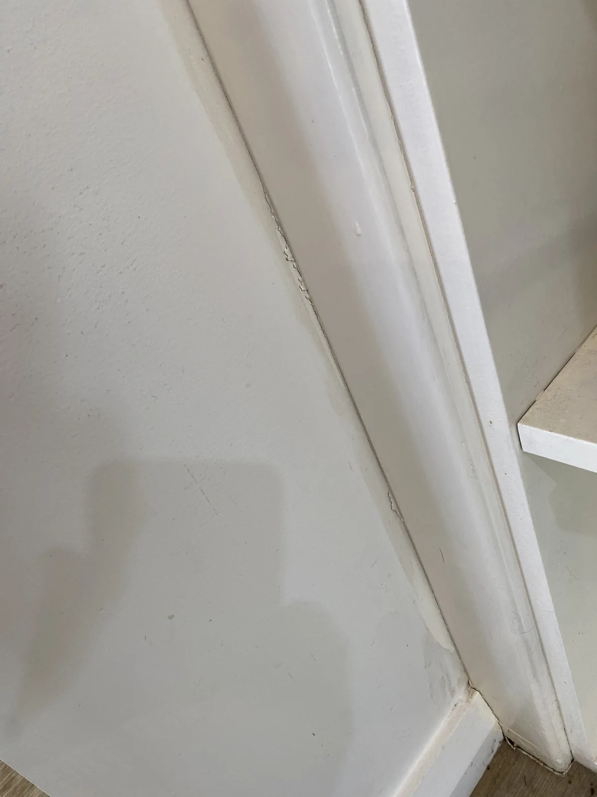 Water-stained wall before