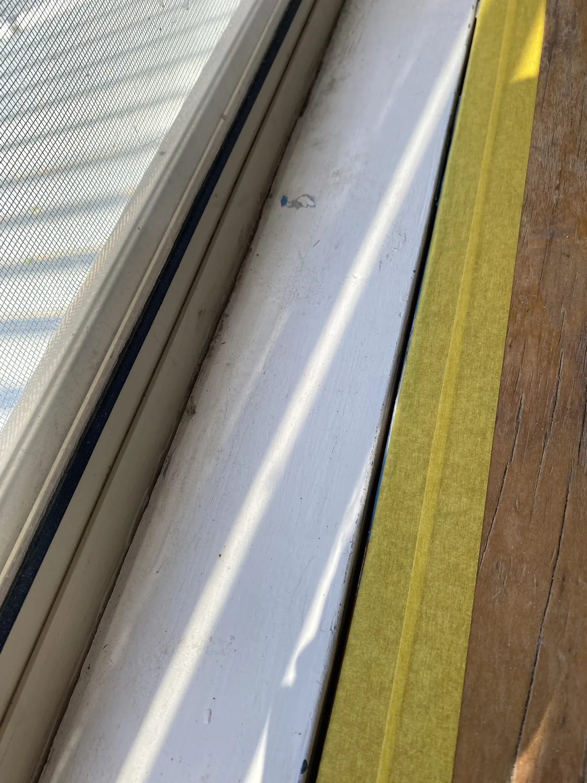 Window masked for painting