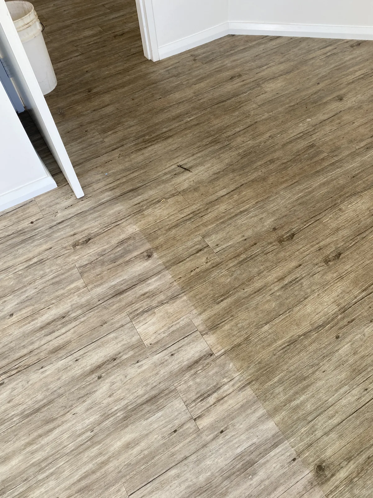 Floor cleaned by cabinetry