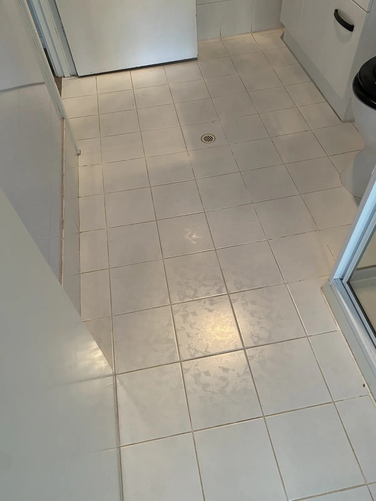 Tiled floor detailed after